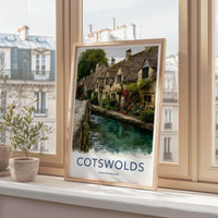Cotswolds Poster - United Kingdom Travel Art - Quaint Stone Home Decor