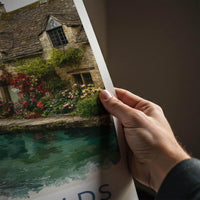 Cotswolds Poster - United Kingdom Travel Art - Quaint Stone Home Decor