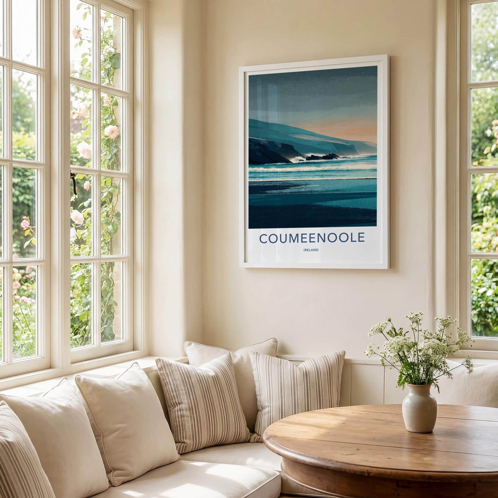 Coumeenole Poster - Ireland Scenic Art - Ocean Cliffs Home Decor