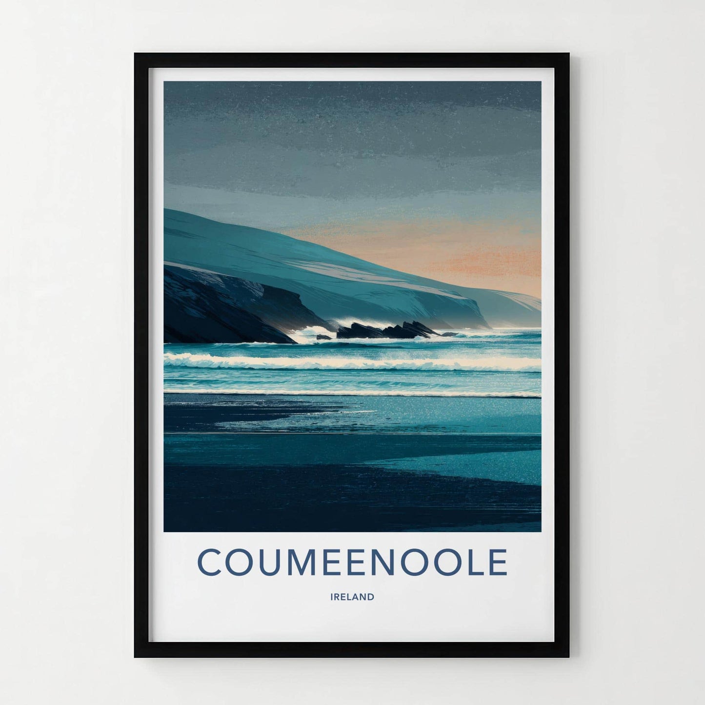 Coumeenole Poster - Ireland Scenic Art - Ocean Cliffs Home Decor