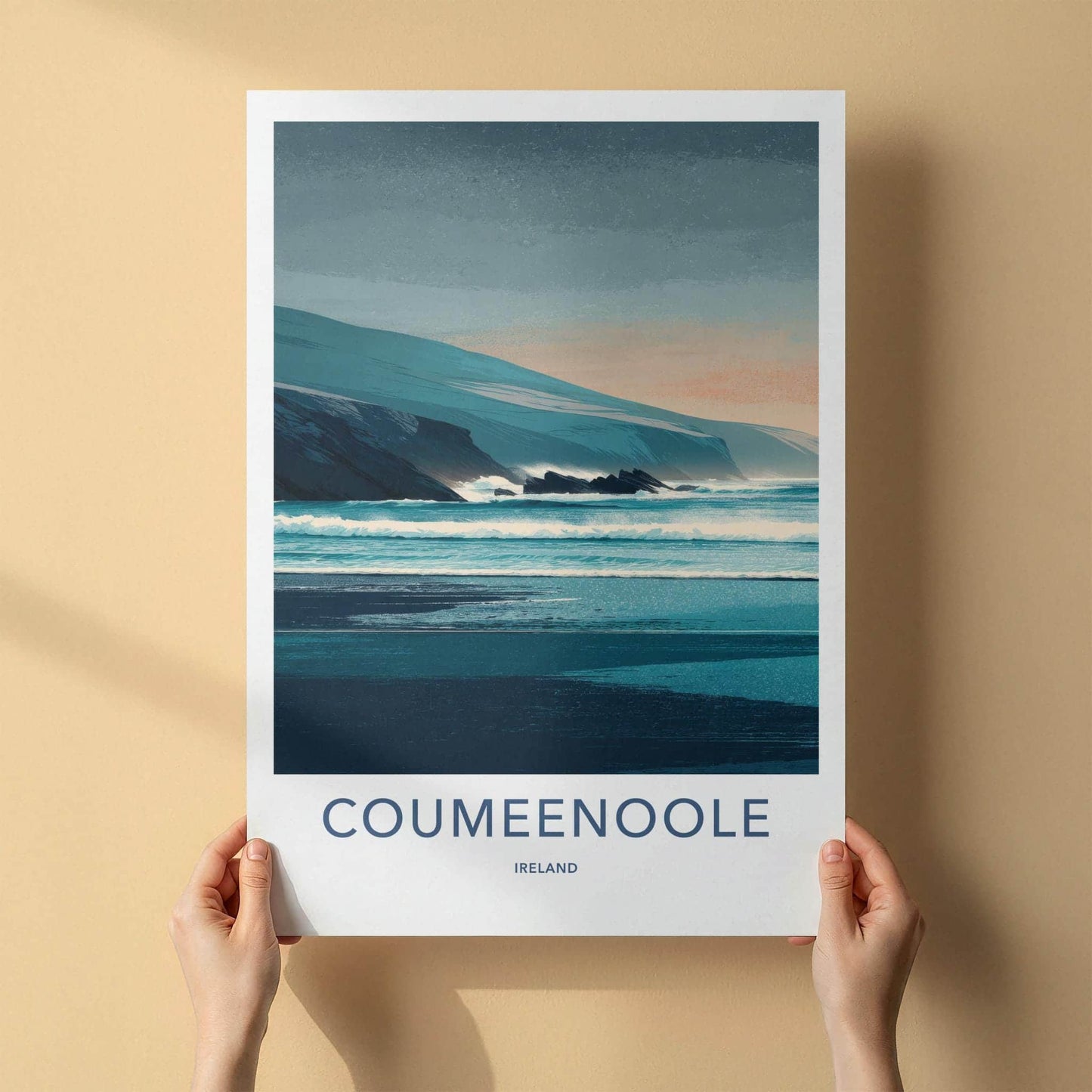 Coumeenole Poster - Ireland Scenic Art - Ocean Cliffs Home Decor