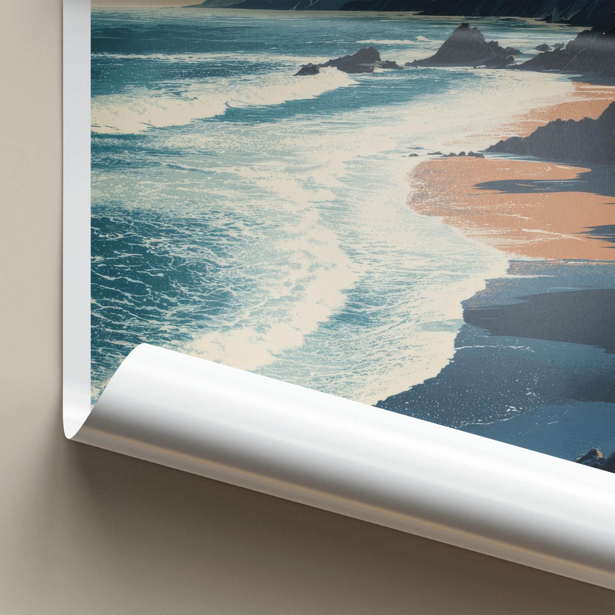 Coumeenole Poster - Ireland Wall Art - Wild Atlantic Shoreline Home Decor
