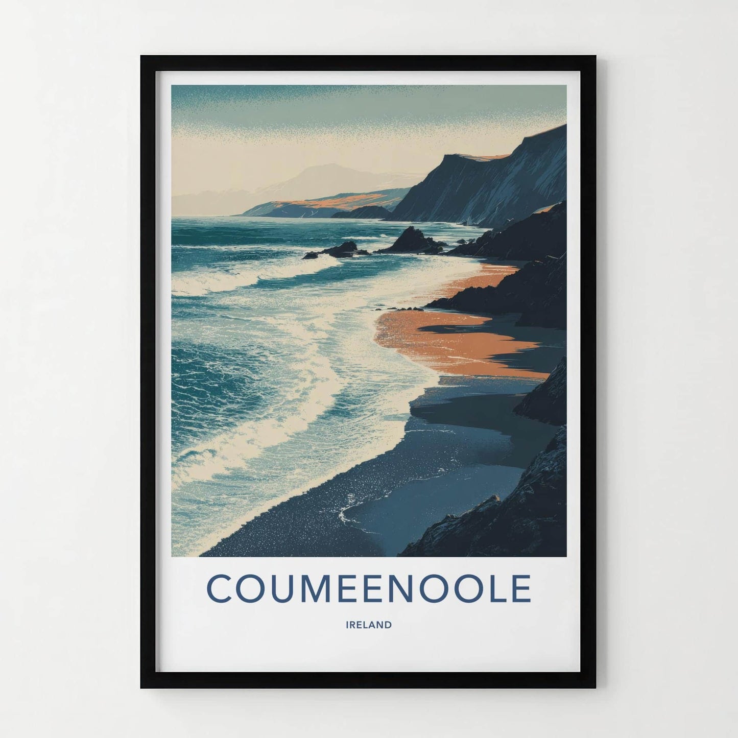 Coumeenole Poster - Ireland Wall Art - Wild Atlantic Shoreline Home Decor