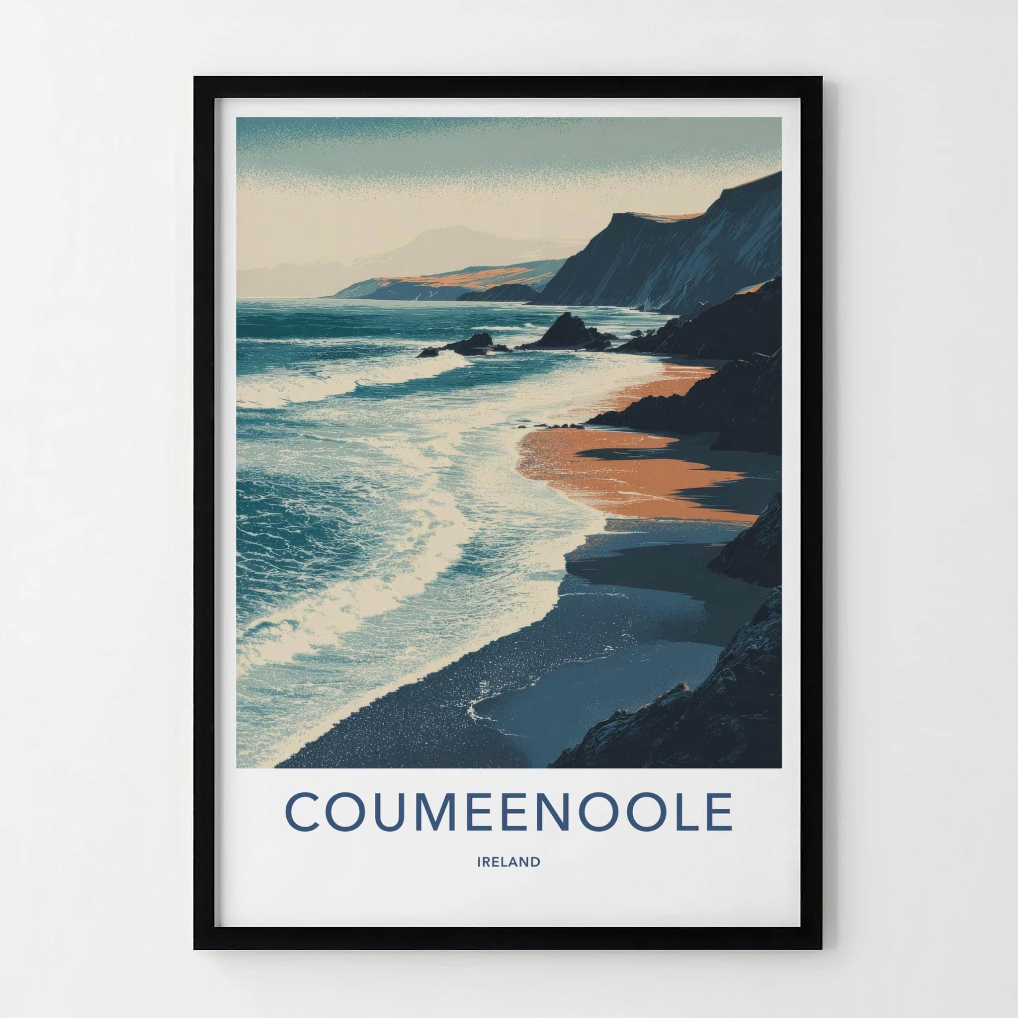 Coumeenole Poster - Ireland Wall Art - Wild Atlantic Shoreline Home Decor