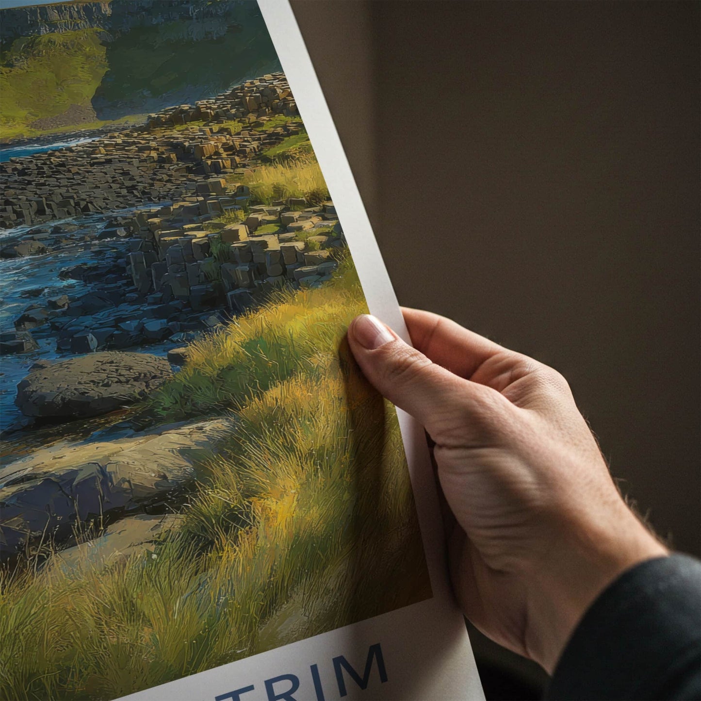 County Antrim Poster - Northern Ireland Travel Print Basalt Columns Gallery Art