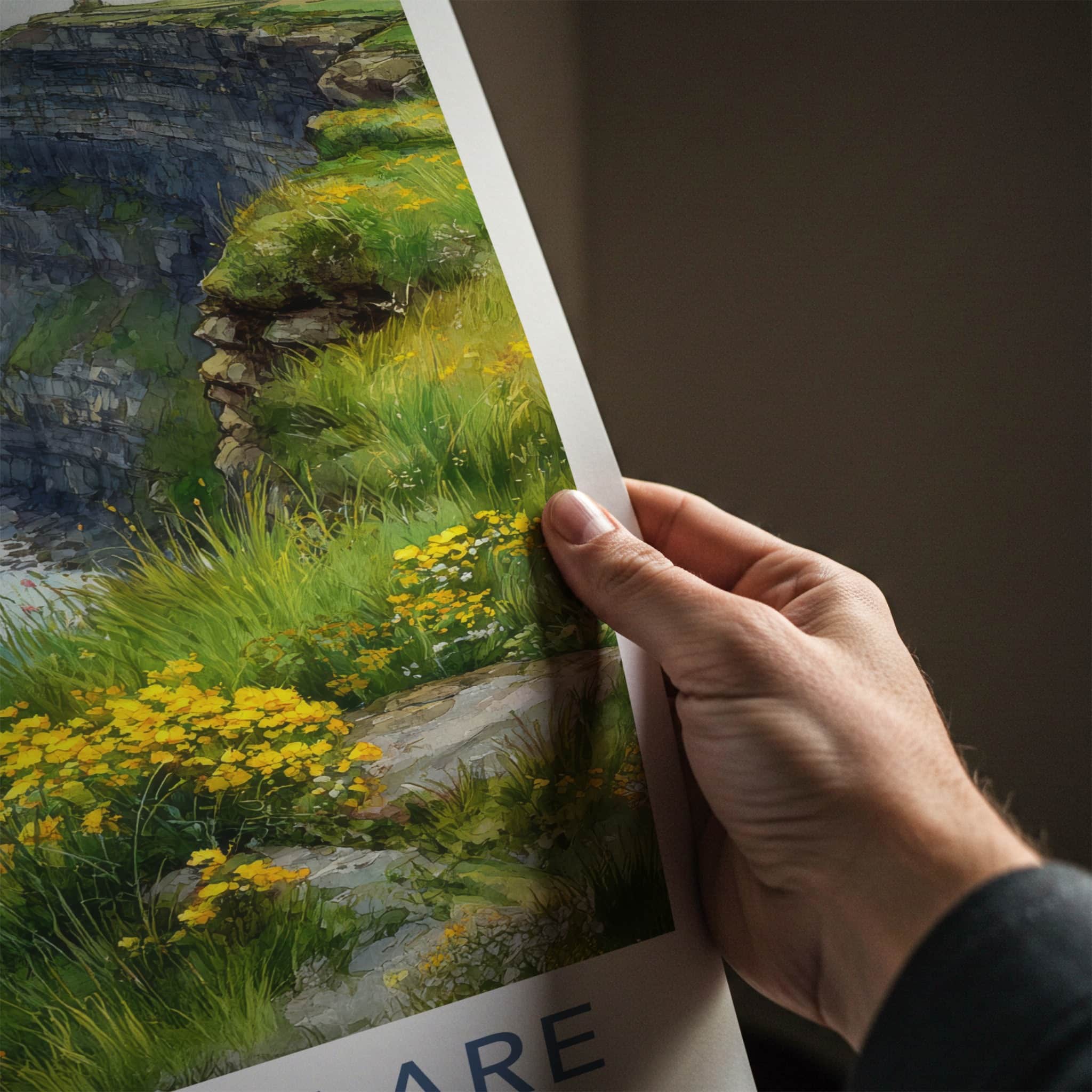 County Clare Poster - Ireland Art Print - Misty Green Meadow Gallery Art