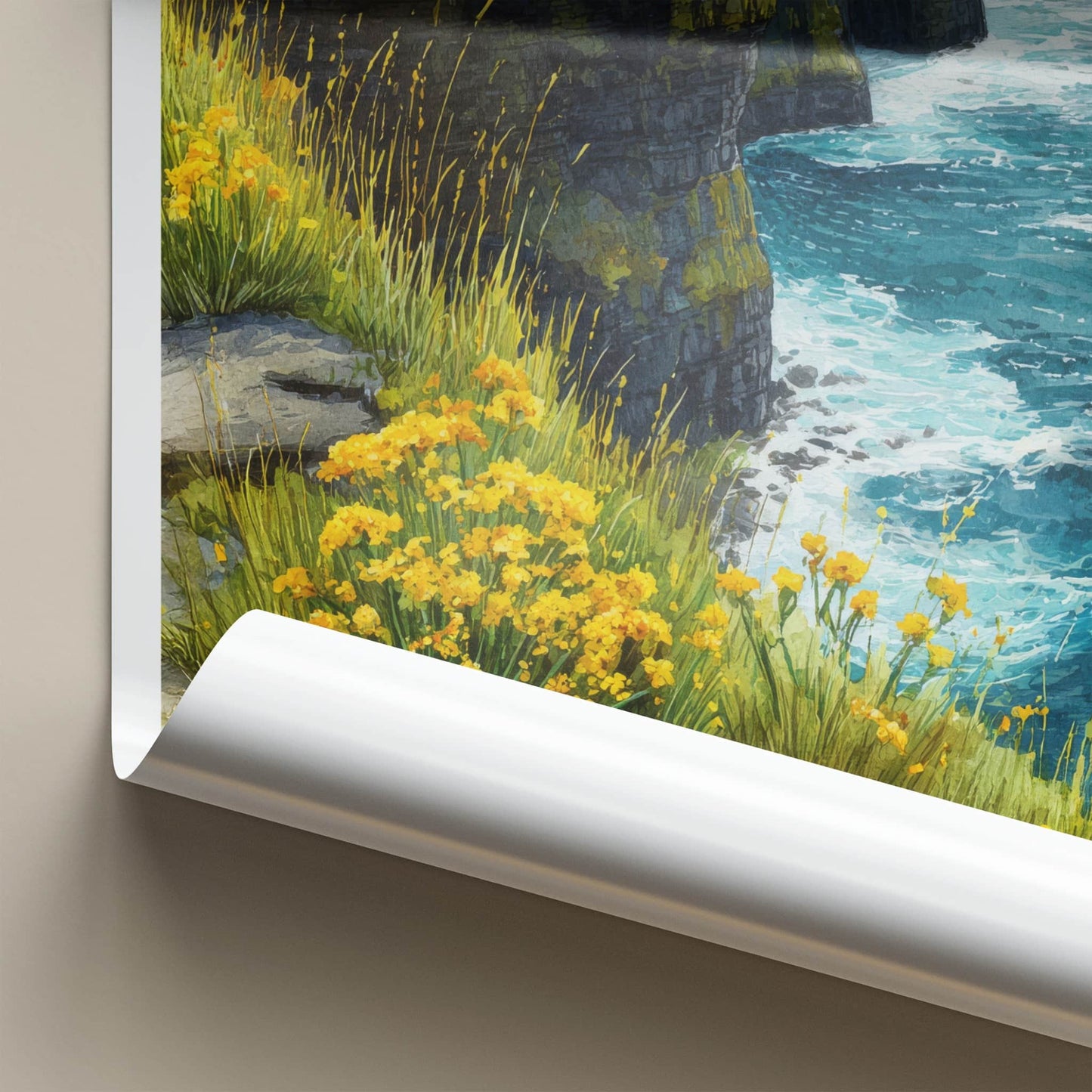 County Clare Poster - Ireland Art Print - Steep Cliffs Ocean Gallery Art