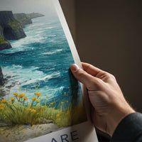 County Clare Poster - Ireland Art Print - Steep Cliffs Ocean Gallery Art
