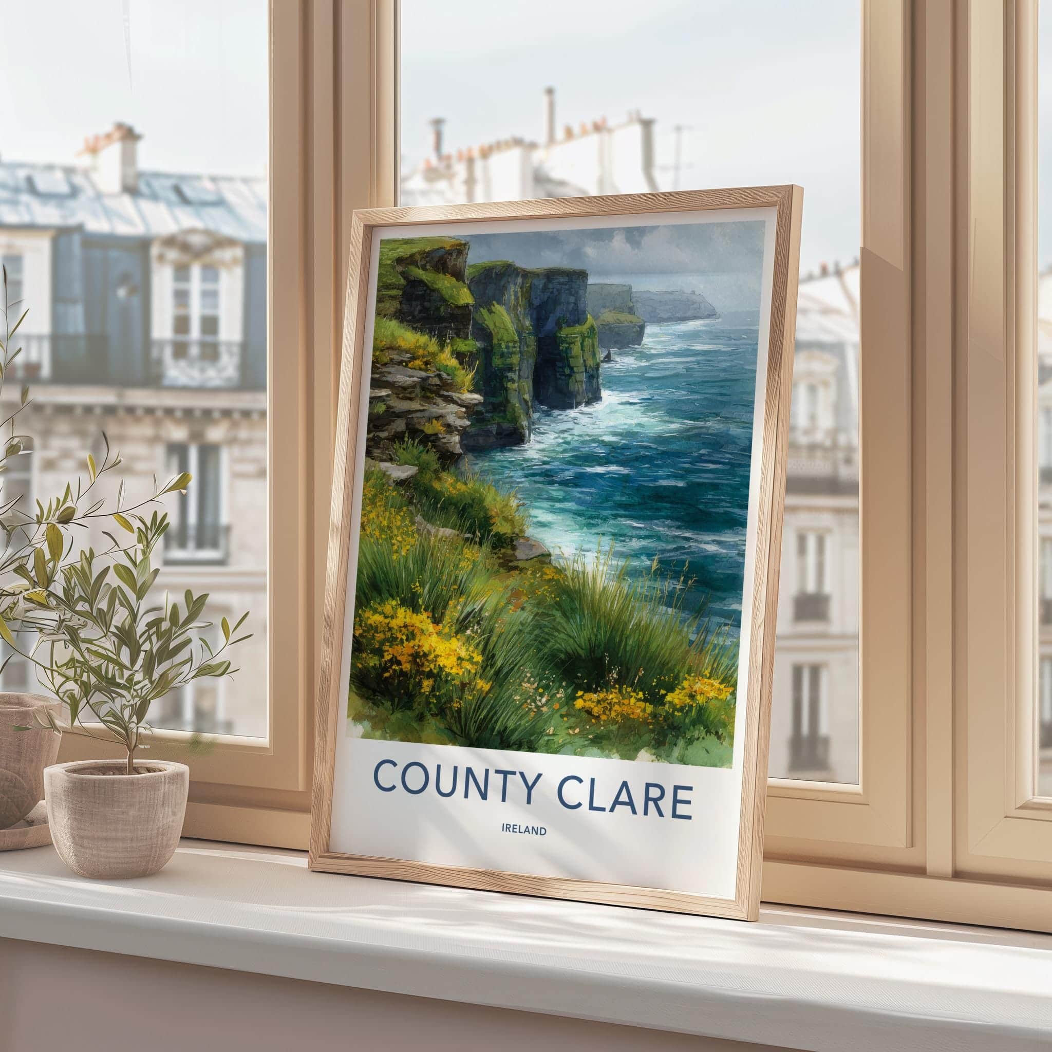 County Clare Poster - Ireland Wall Art - Wild coastal Room Decor