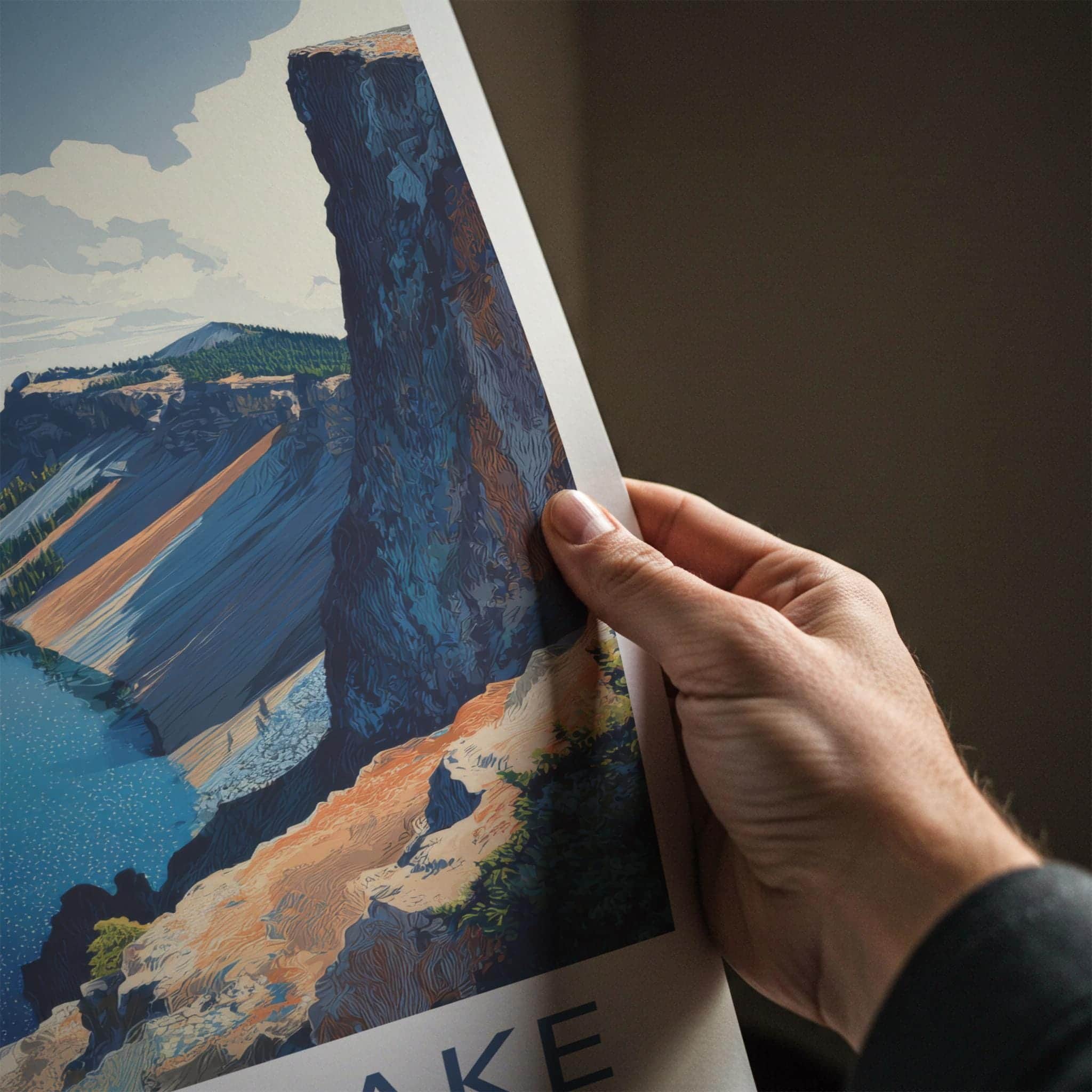 Crater Lake Poster - Oregon Scenic Art - Deep Blue Waters Gallery Art