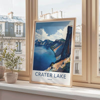 Crater Lake Poster - Oregon Scenic Art - Deep Blue Waters Gallery Art