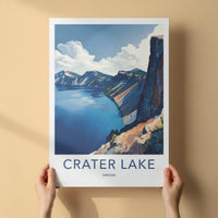 Crater Lake Poster - Oregon Scenic Art - Deep Blue Waters Gallery Art
