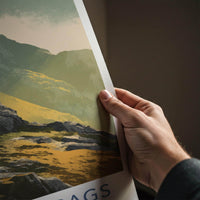Crinkle Crags Poster - England Travel Art - Rugged Mountain Peaks Wall Decor