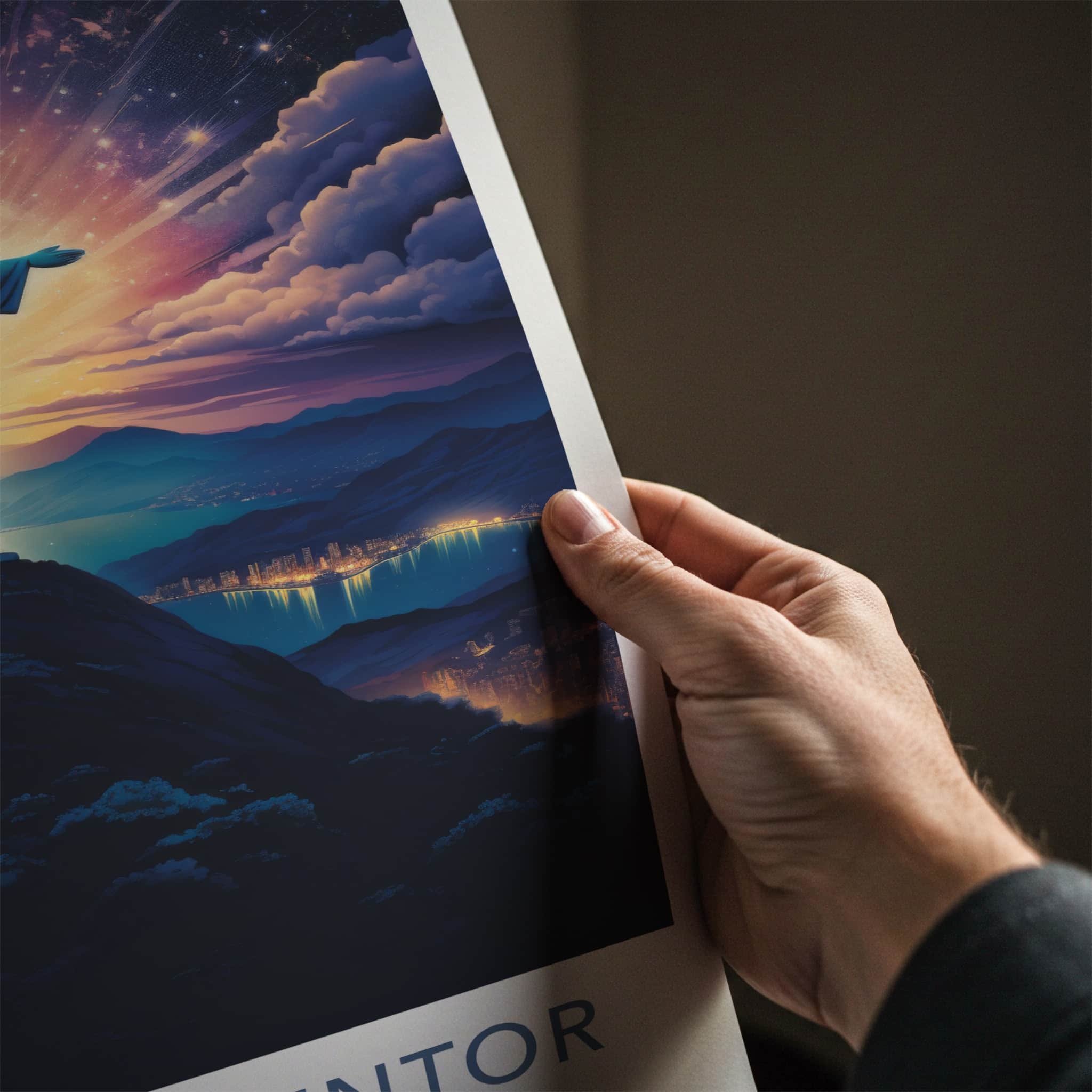 Cristo Redentor Poster - Brazil Wall Art - Cosmic Rays City Home Decor