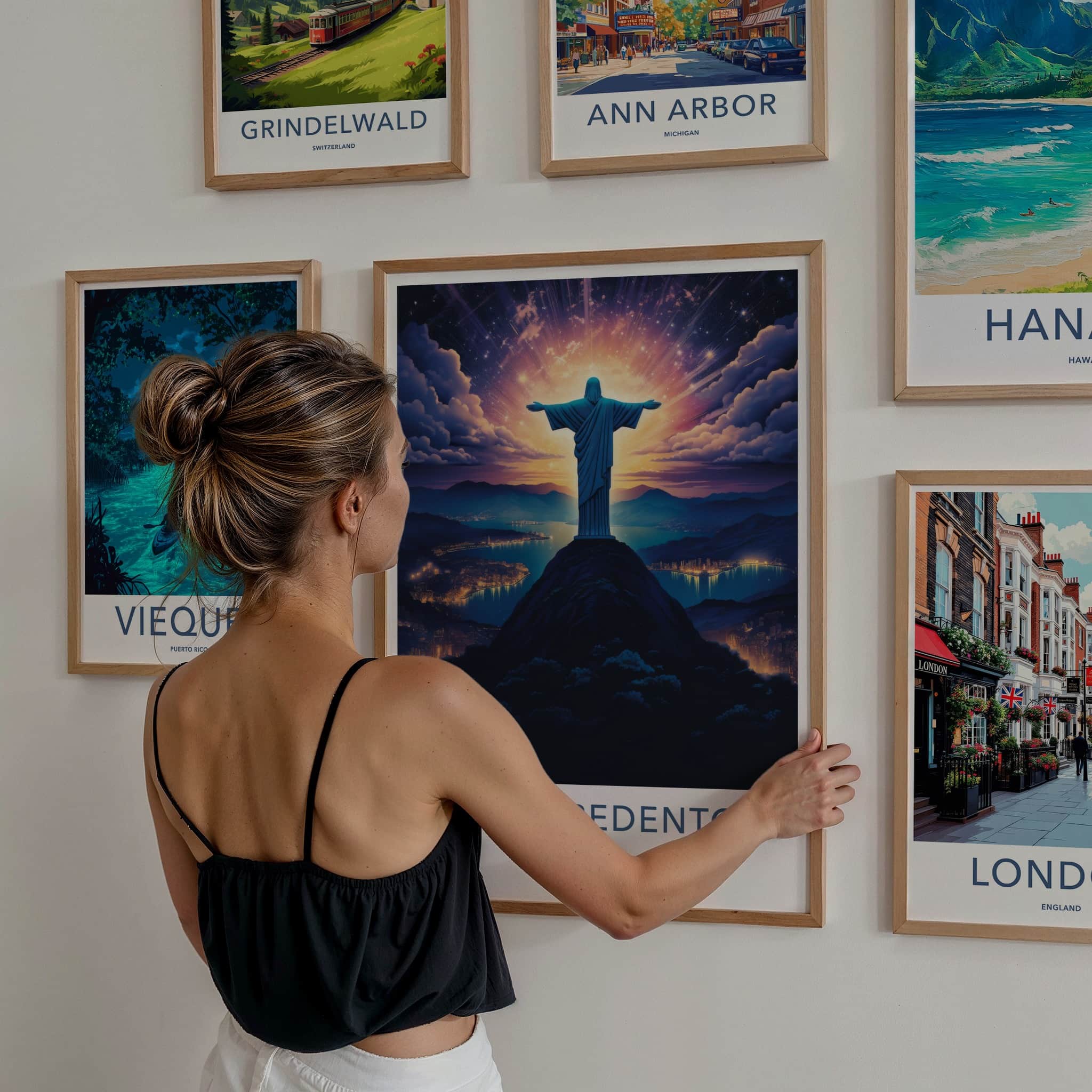 Cristo Redentor Poster - Brazil Wall Art - Cosmic Rays City Home Decor