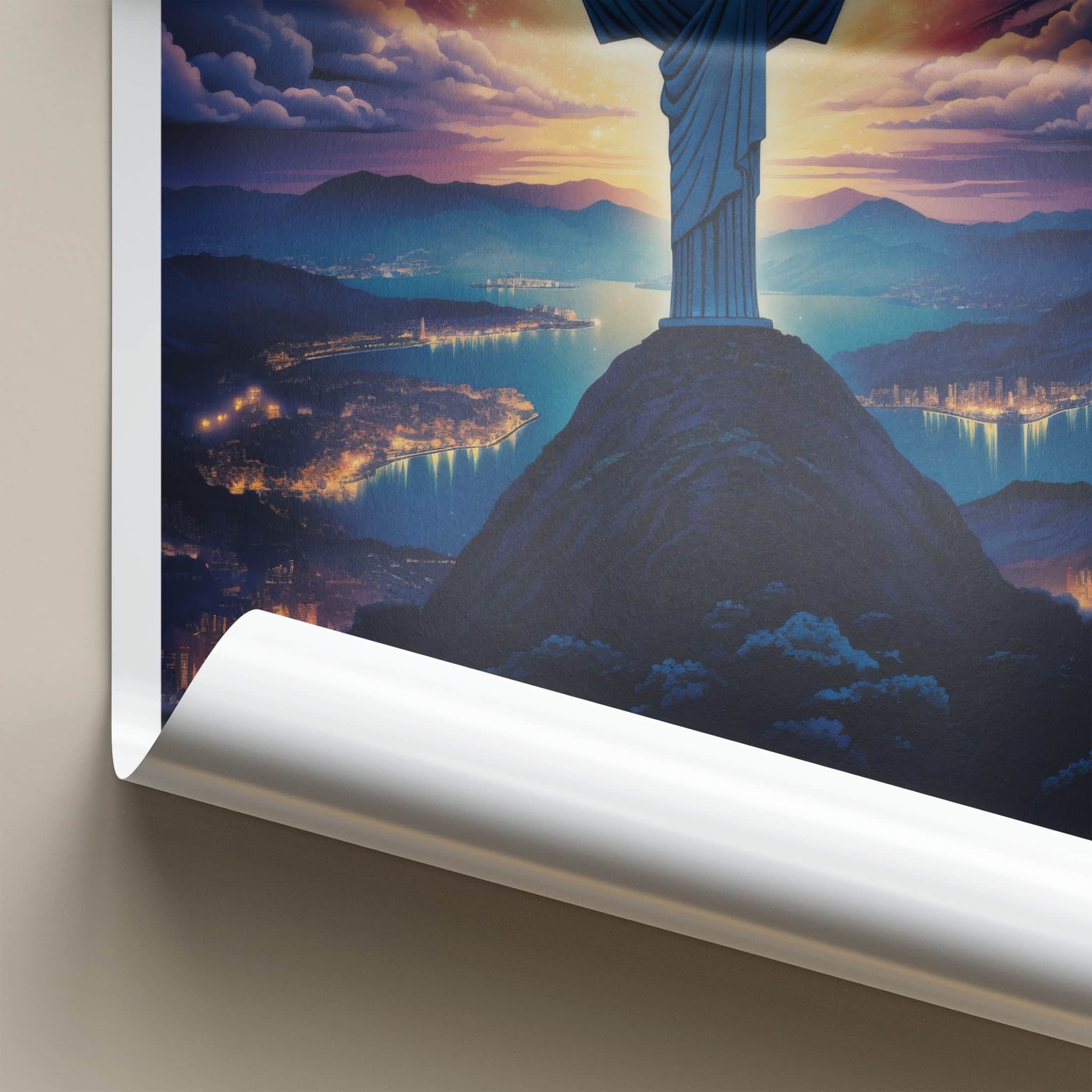 Cristo Redentor Poster - Brazil Wall Art - Cosmic Rays City Home Decor