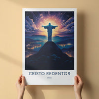 Cristo Redentor Poster - Brazil Wall Art - Cosmic Rays City Home Decor