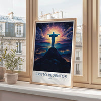 Cristo Redentor Poster - Brazil Wall Art - Cosmic Rays City Home Decor
