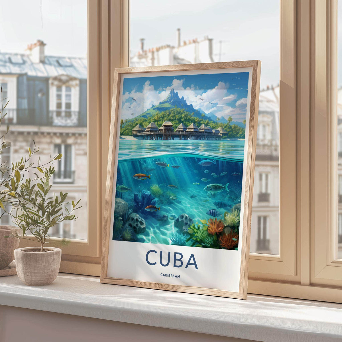 Cuba Wall Art - Vibrant Caribbean Travel Poster