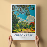 Cubbon Park Poster - India Travel Art - Karnataka People Walk Pathway Home Decor