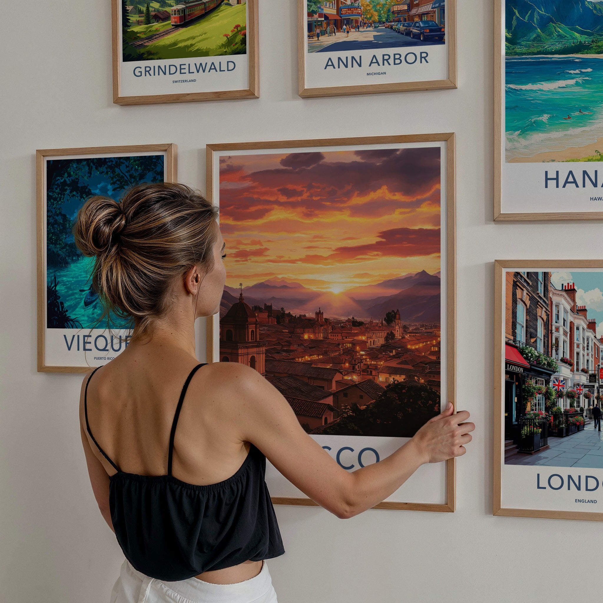 Cusco Poster - Peru Framed Print - Vibrant Sunset City Framed Decor