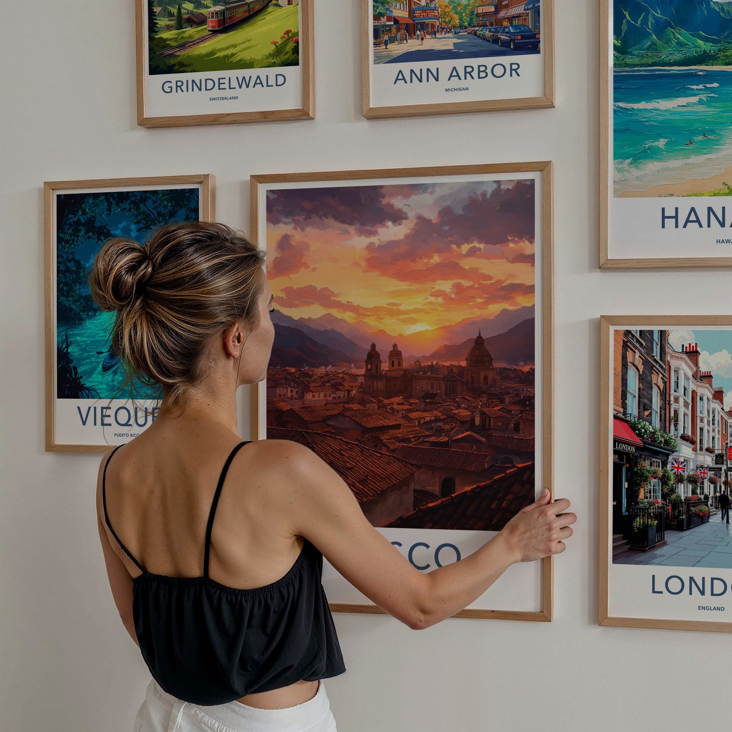 Cusco Poster - Peru Travel Art - Vibrant Sunset Cityscape Home Decor