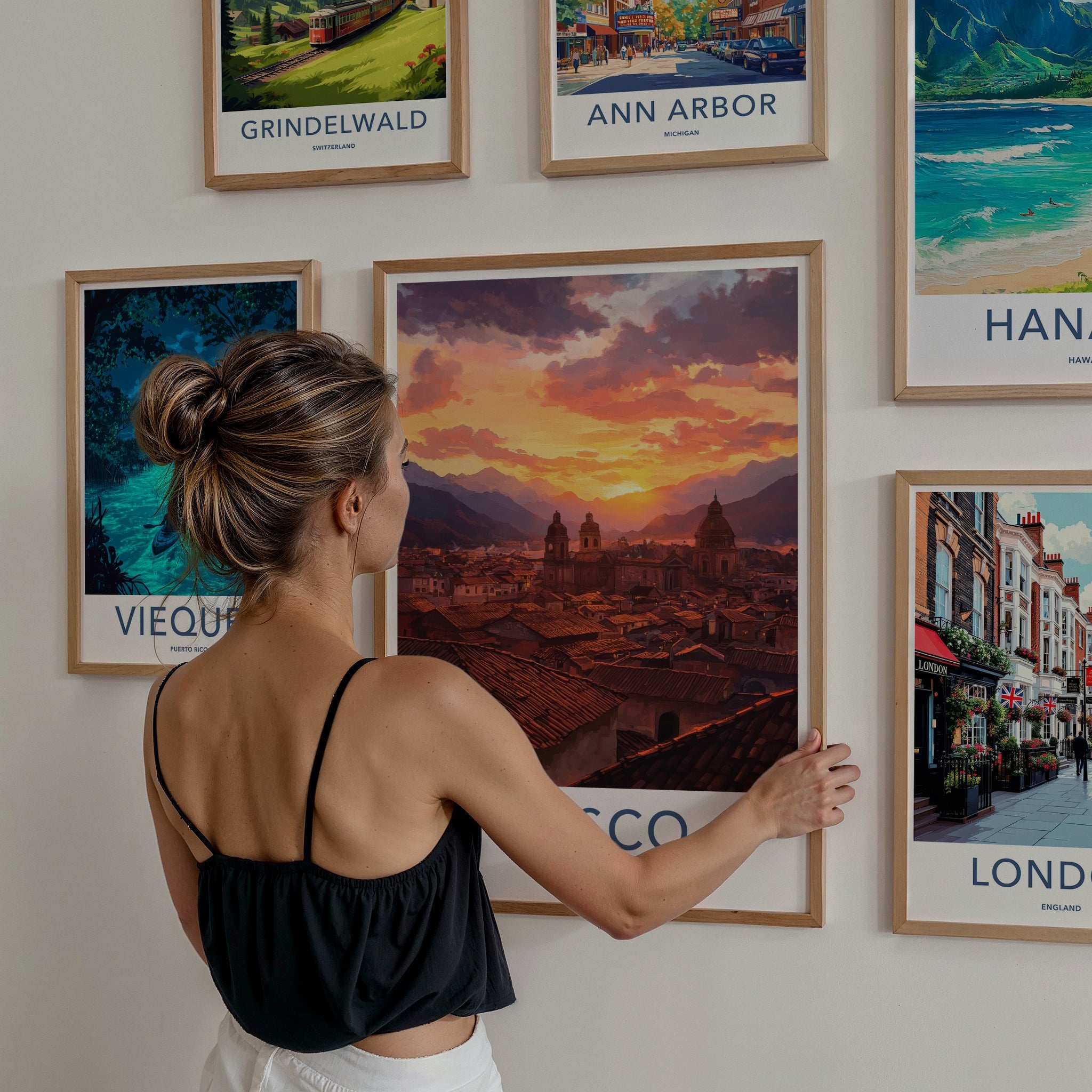 Cusco Poster - Peru Travel Art - Vibrant Sunset Cityscape Home Decor