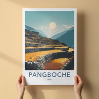 Pangboche Poster - Nepal Travel Art