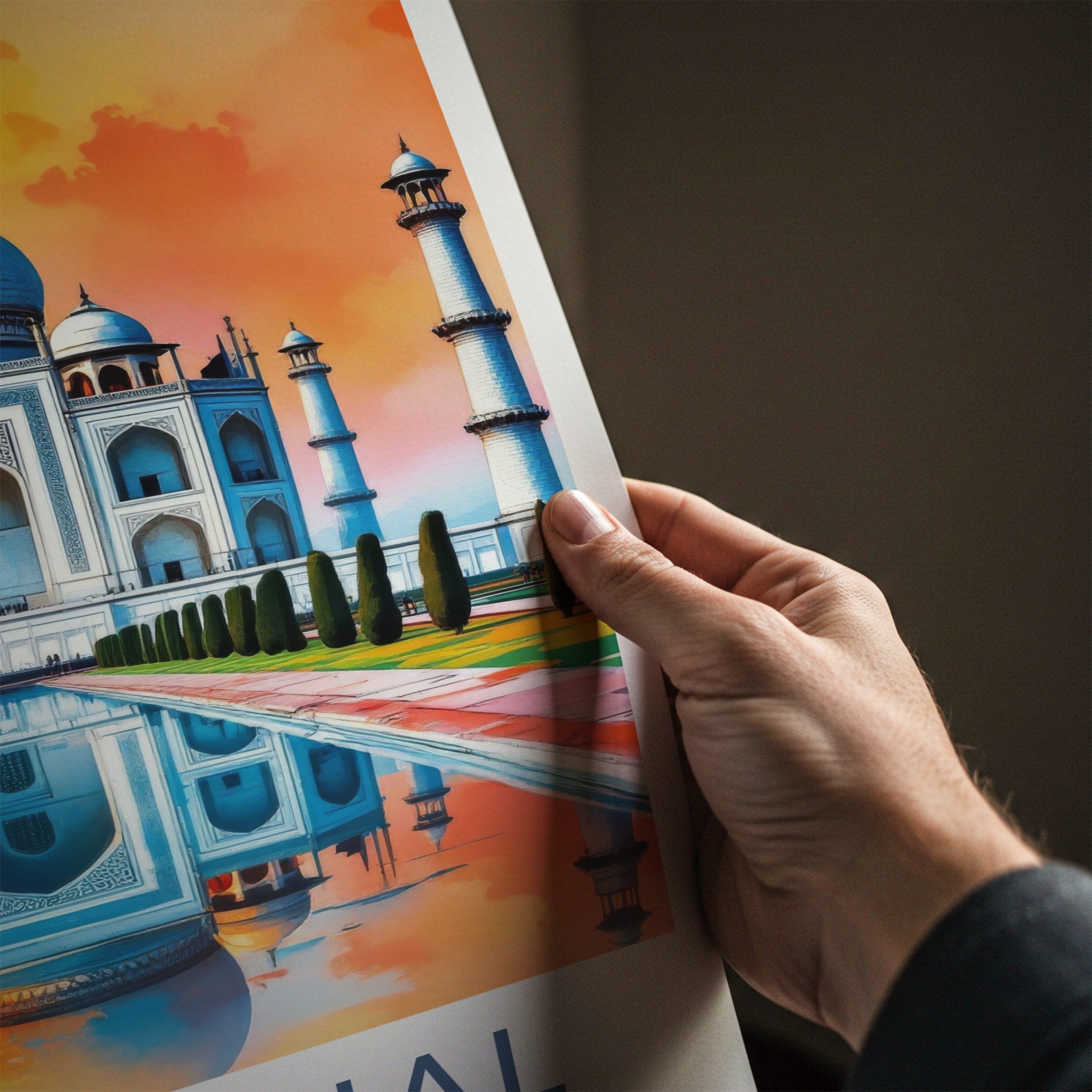 Taj Mahal Poster - India Uttar Pradesh Water Reflection
