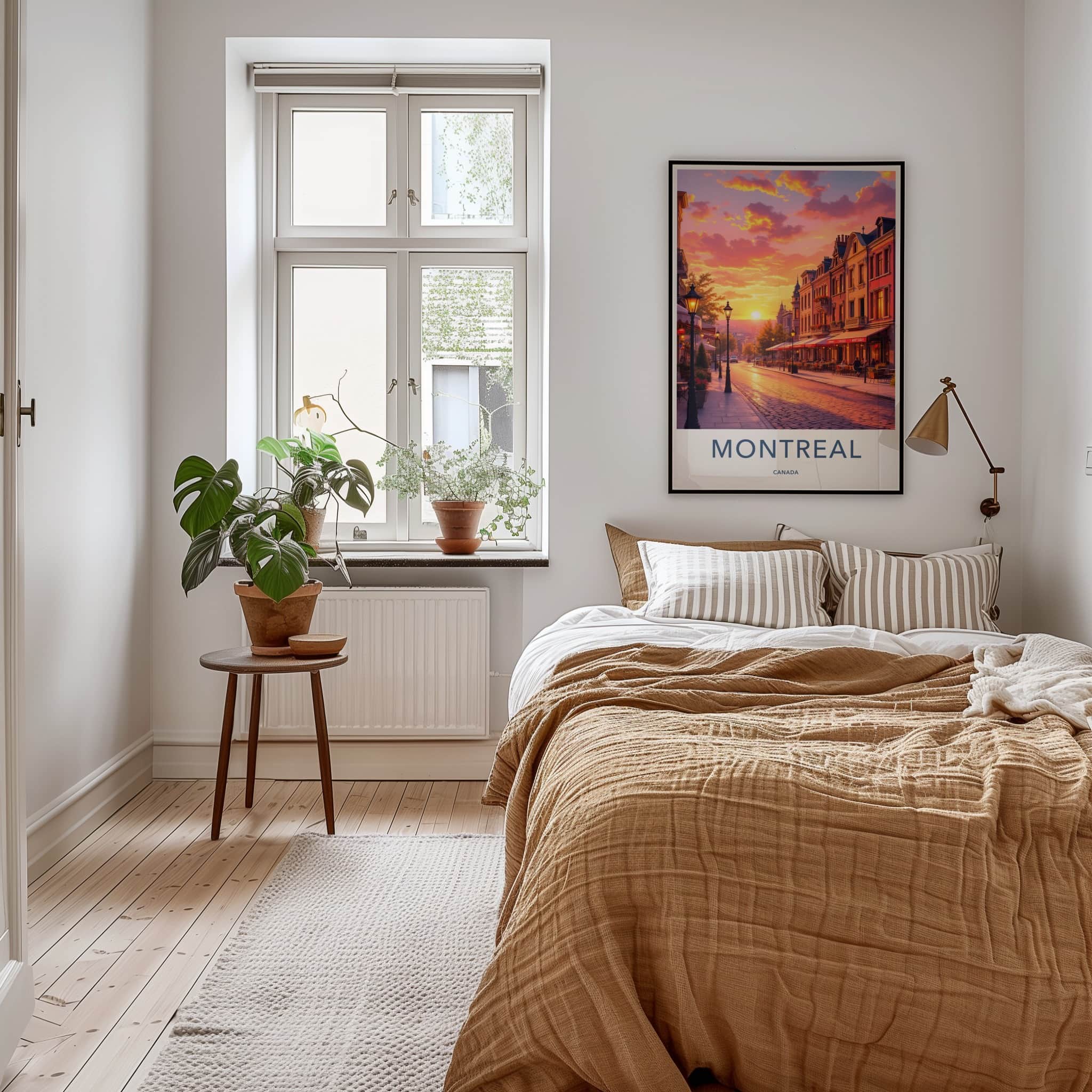 Montreal Poster - Canada Travel Art - Vibrant Sunset Street Home Decor