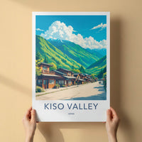 Kiso Valley Poster - Japan Travel Art - Traditional Valley Town Home Decor