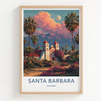Santa Barbara Poster - California Travel Art