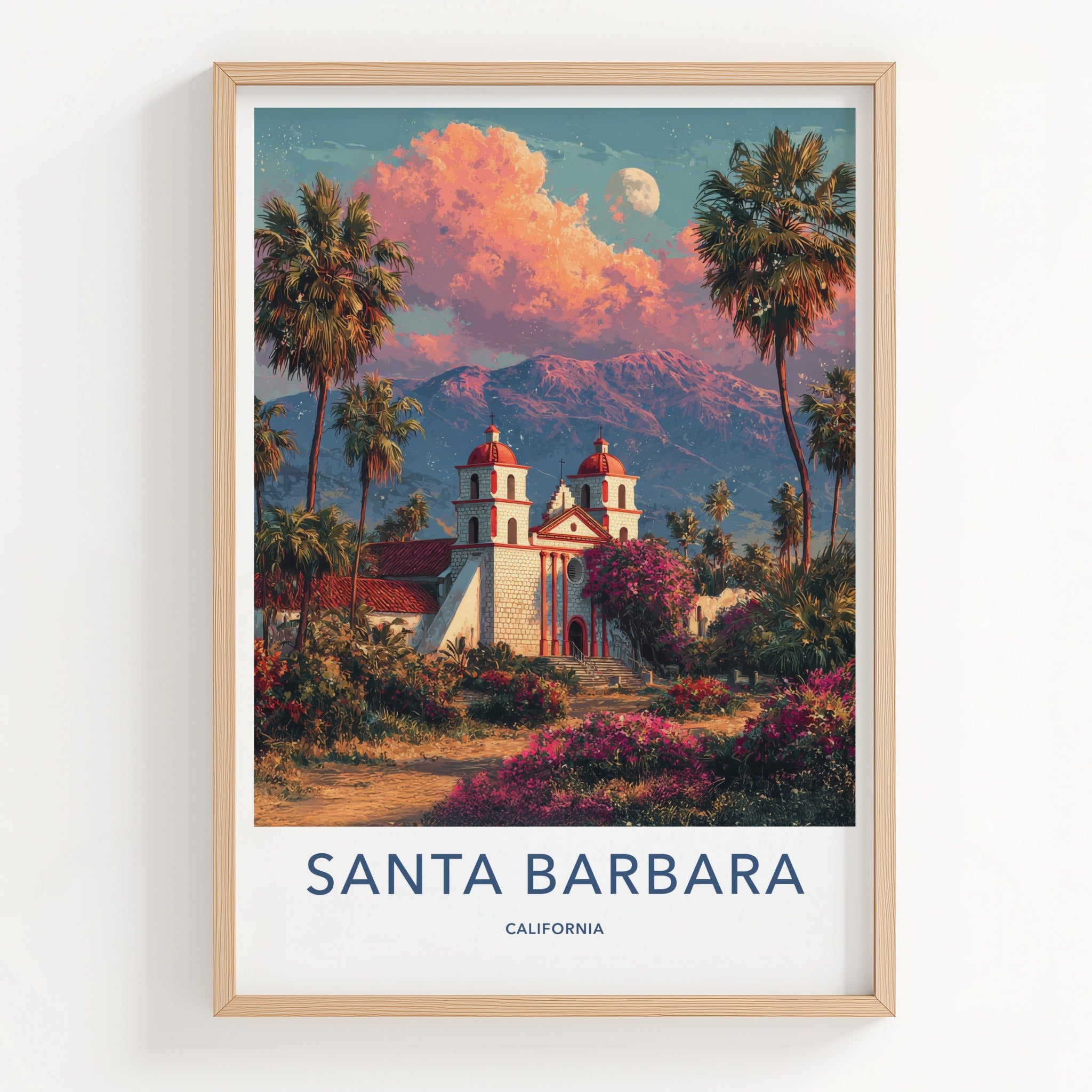 Santa Barbara Poster - California Travel Art