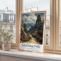Sandakphu Poster - India West Bengal Mountain Print