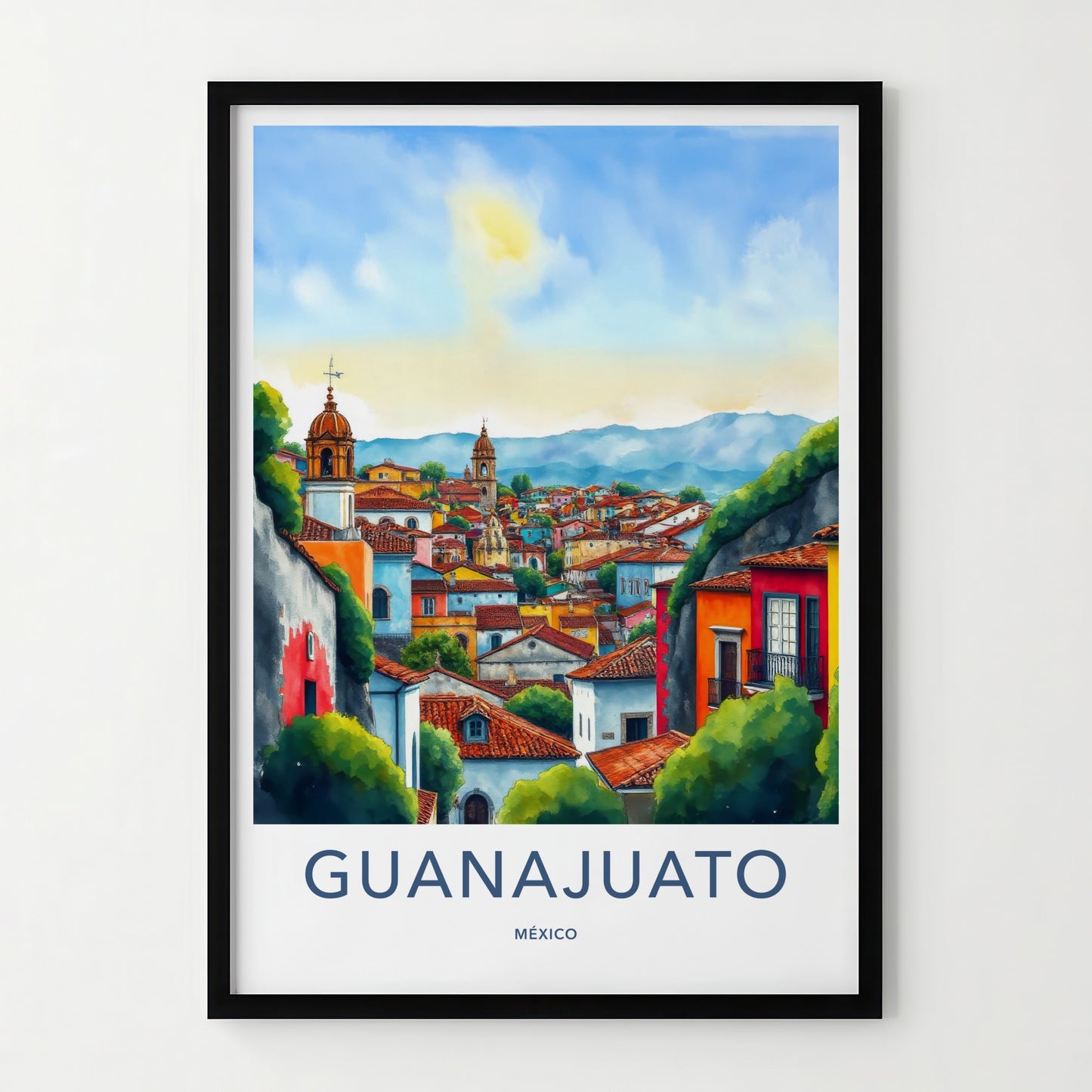 Guanajuato Poster - Mexico Travel Art