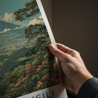 Mount Silisili Poster - Samoa Snow Capped Volcano