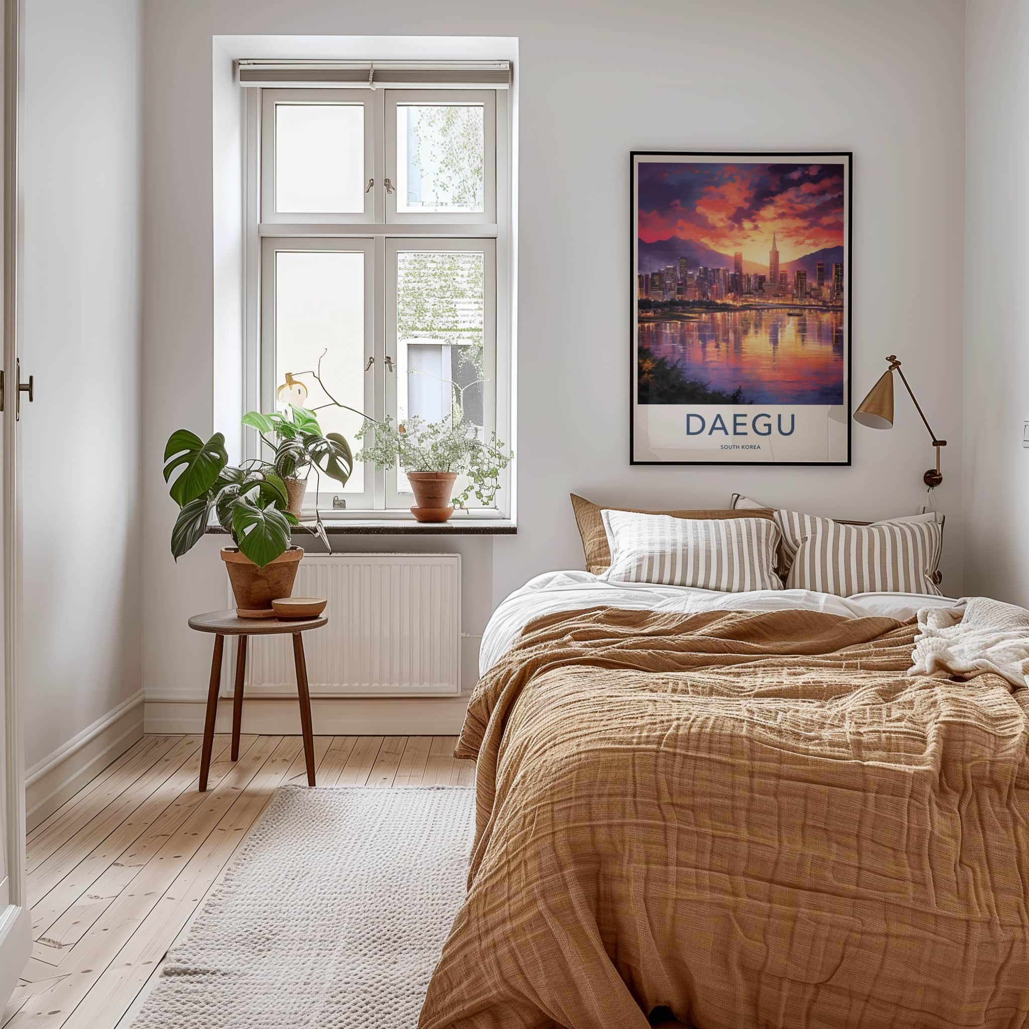 Daegu Poster - South Korea Art Print - Vibrant City Glow Wall Decor