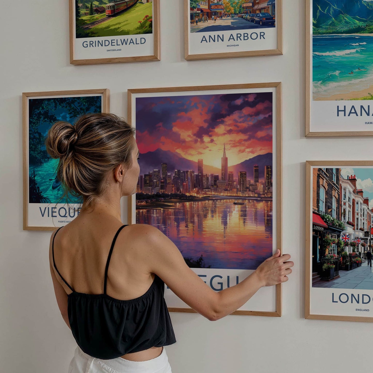 Daegu Poster - South Korea Art Print - Vibrant City Glow Wall Decor