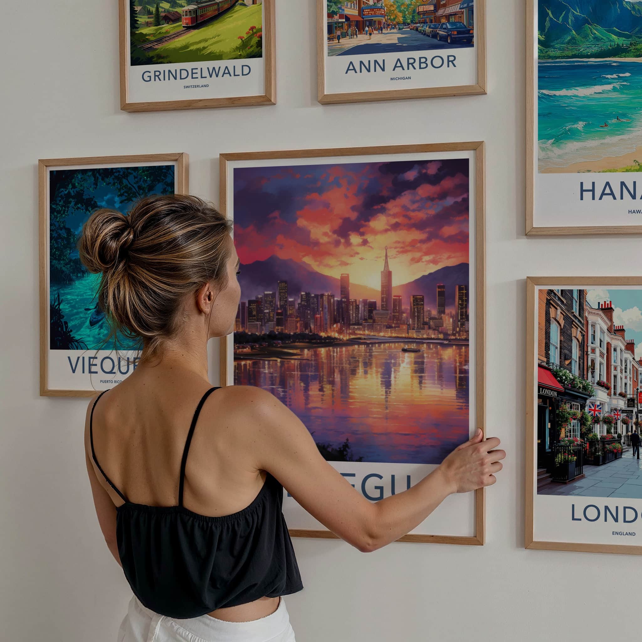 Daegu Poster - South Korea Art Print - Vibrant City Glow Wall Decor
