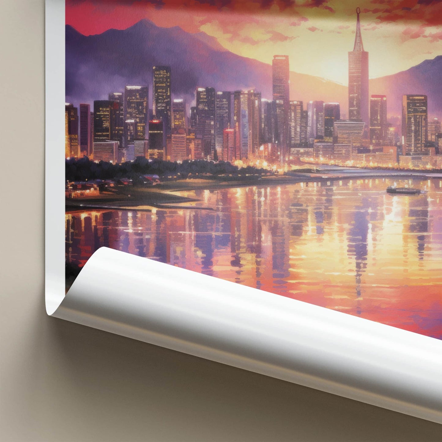 Daegu Poster - South Korea Art Print - Vibrant City Glow Wall Decor