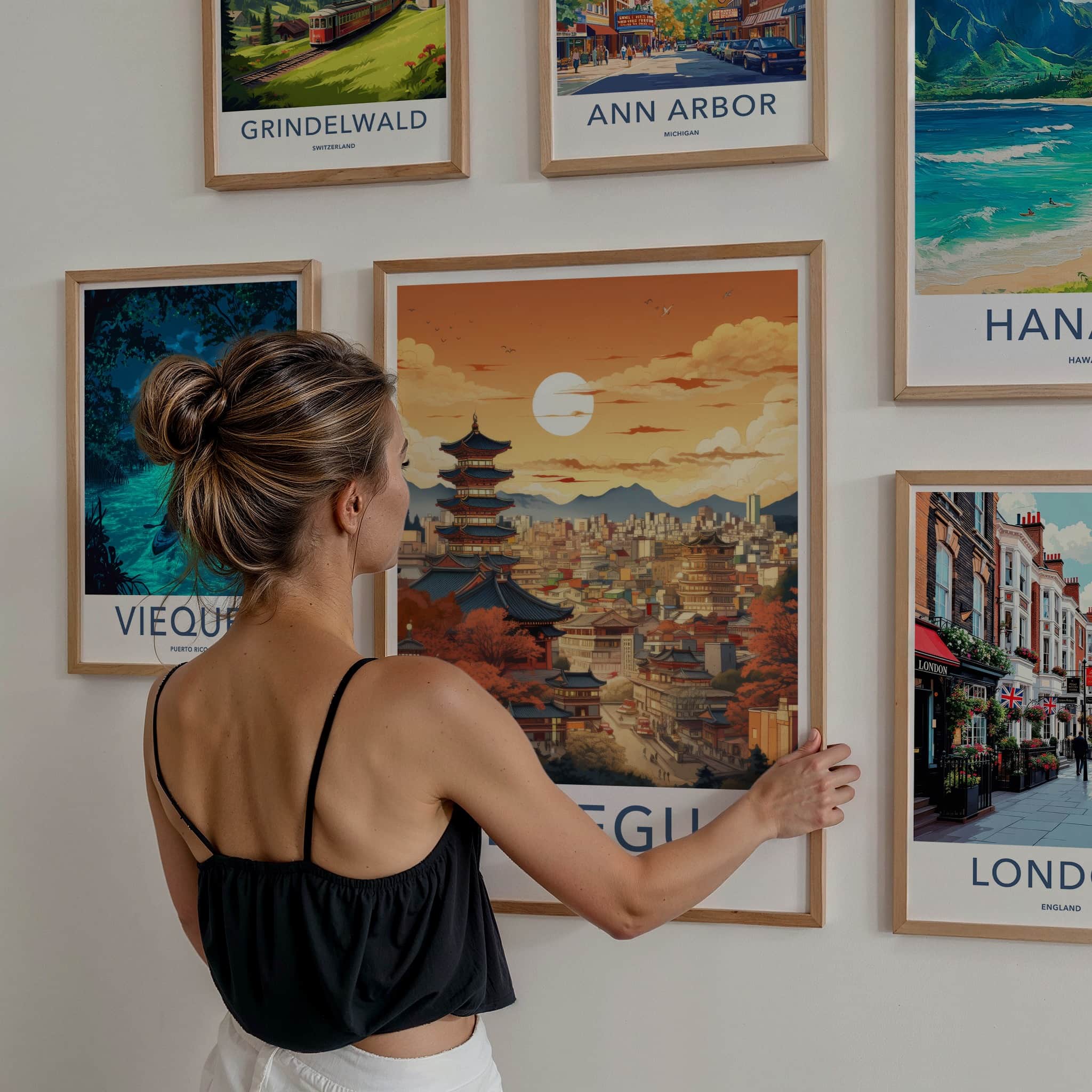 Daegu Poster - South Korea Travel Art - Asian City Sunset Home Decor