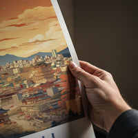 Daegu Poster - South Korea Travel Art - Asian City Sunset Home Decor