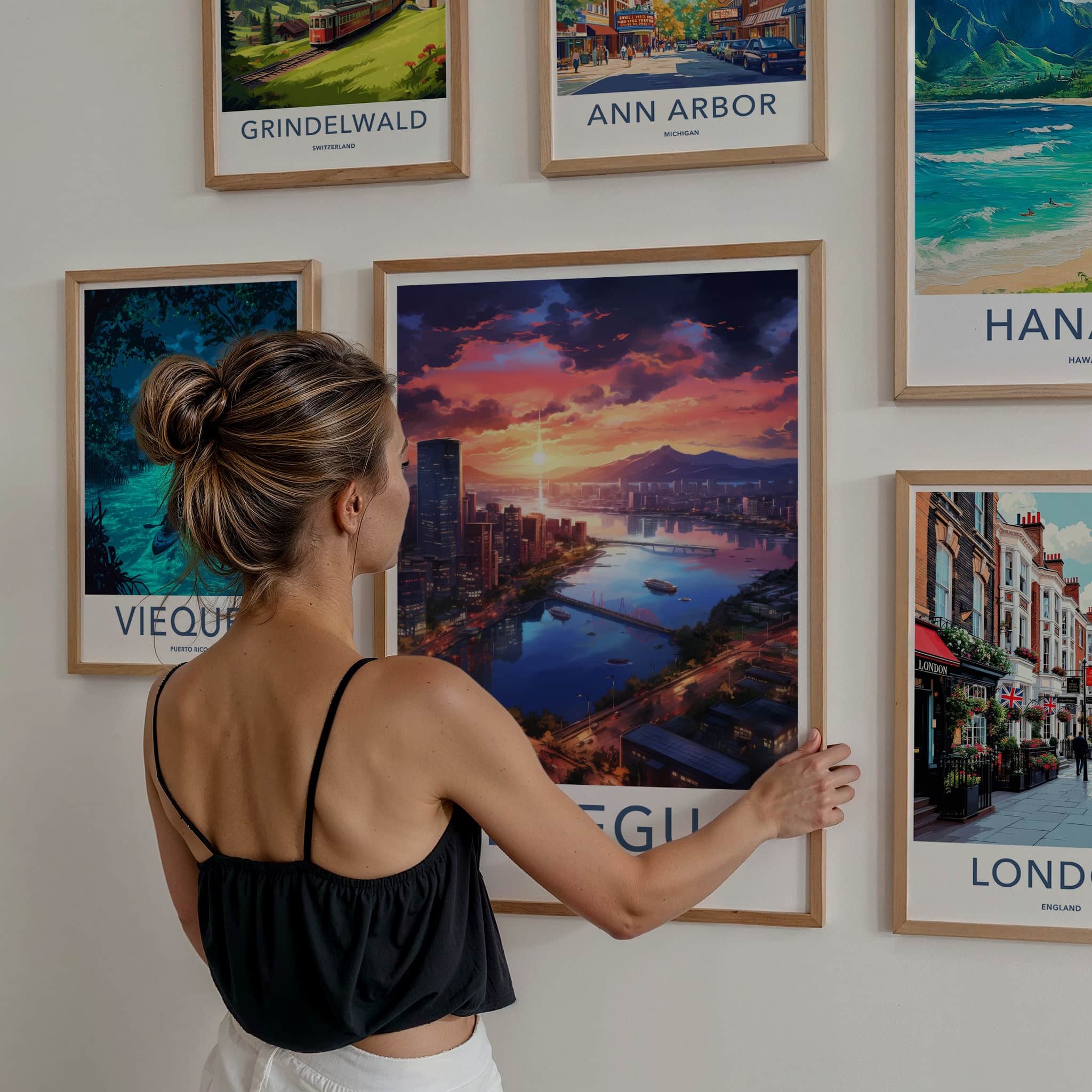 Daegu Poster - South Korea Travel Art - Vibrant City Sunset Wall Decor
