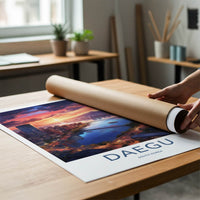 Daegu Poster - South Korea Travel Art - Vibrant City Sunset Wall Decor