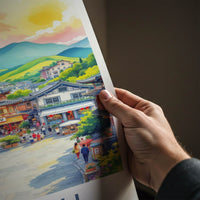 Daegu Poster - South Korea Travel Art - Vibrant Market Street Home Decor