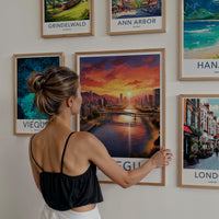 Daegu Poster - South Korea Travel Art - Vibrant Sunset City Home Decor