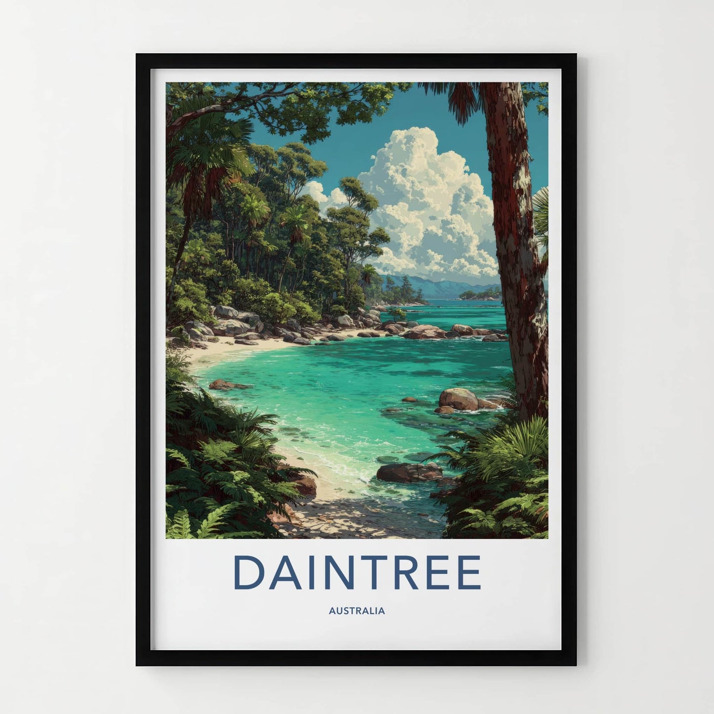 Daintree Poster - Australia Art Print - Tropical Beach Coves Home Decor