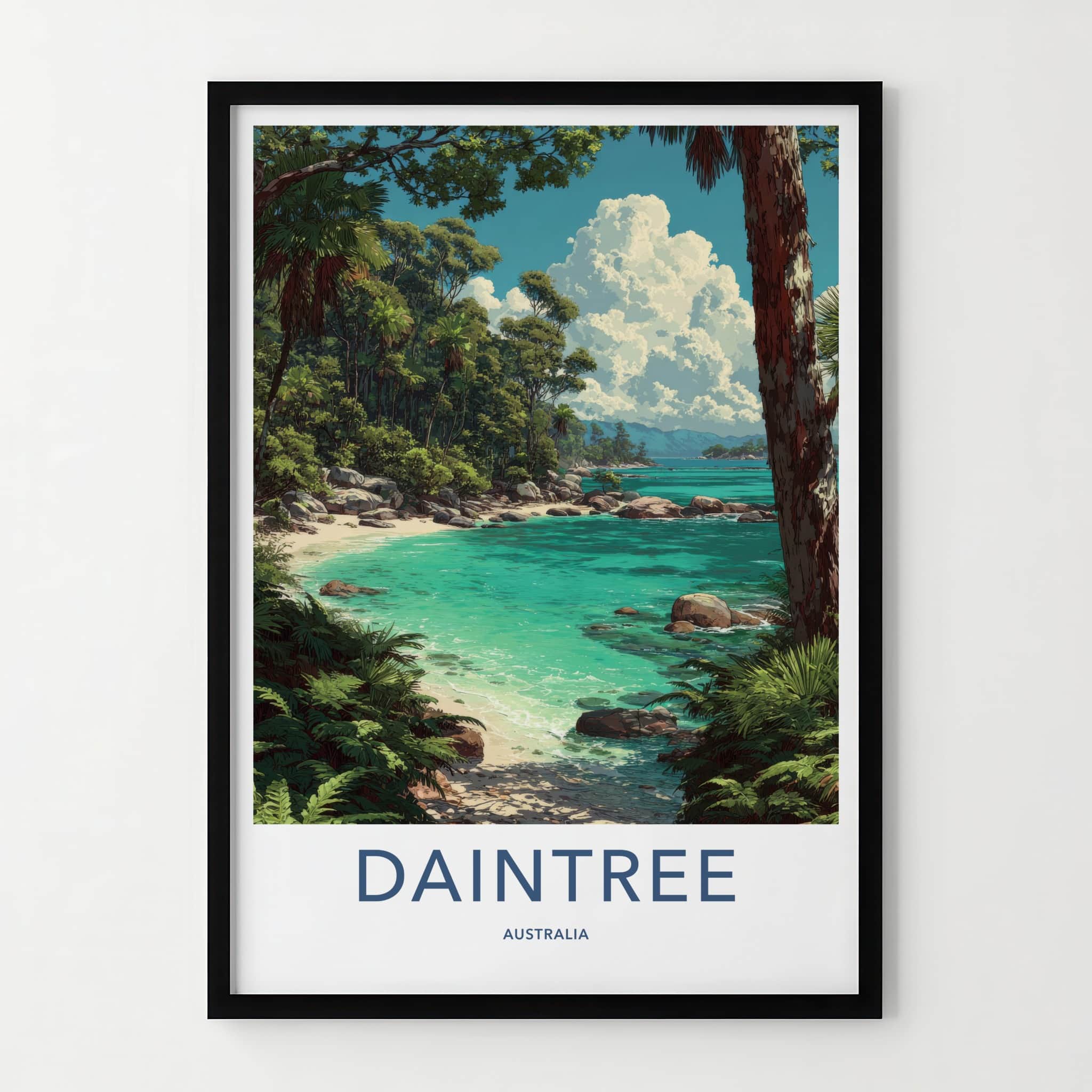 Daintree Poster - Australia Art Print - Tropical Beach Coves Home Decor