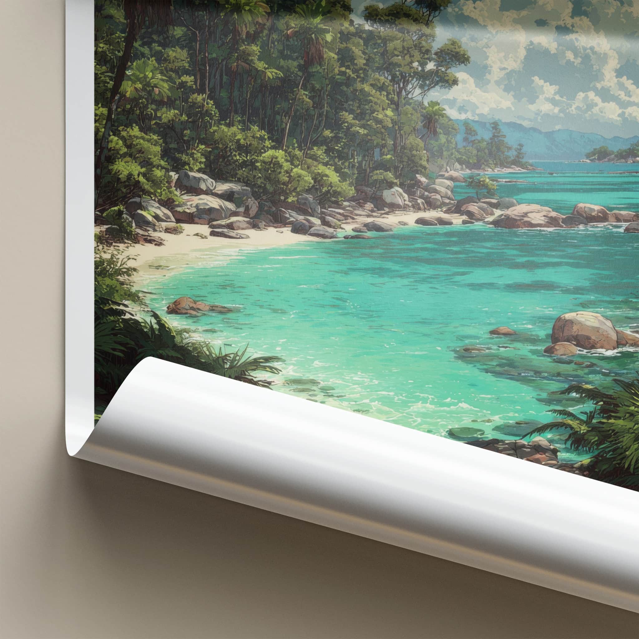 Daintree Poster - Australia Art Print - Tropical Beach Coves Home Decor