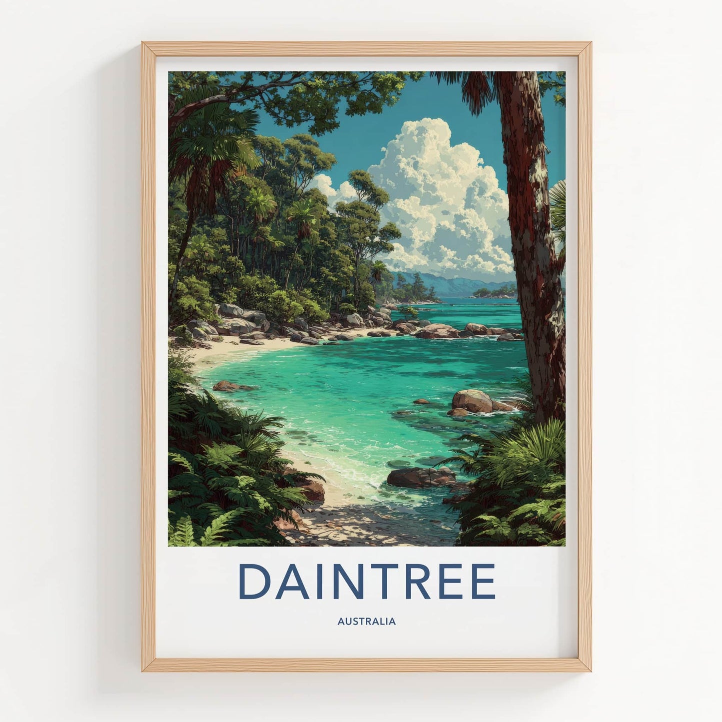 Daintree Poster - Australia Art Print - Tropical Beach Coves Home Decor
